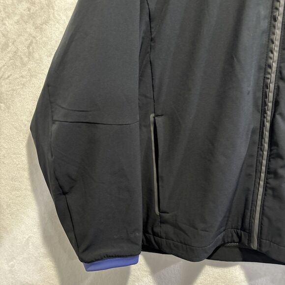 Under Armour Windbreaker Storm Hoodie Mesh Lined Black Mens XXL Outdoor Full Zip - Picture 3 of 16